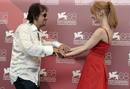 Director and actor Al Pacino and actress Chastain arrive during a photocall for his film 