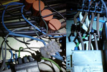 Distintos cables el&eacute;ctricos cortados como muestra el Rayo.
