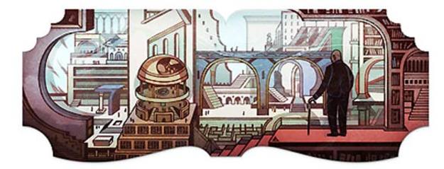 El 'doodle' de Google que homenajea los mundos fant&aacute;stico de Borges