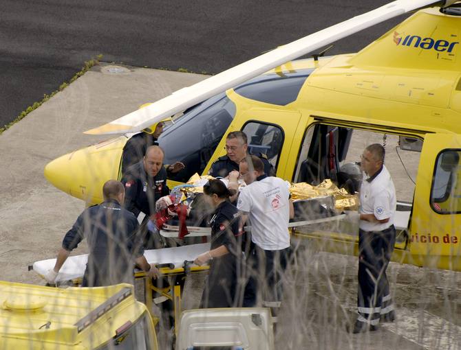 Dos heridos en un accidente de helic&oacute;ptero en La Palma