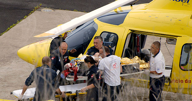 Dos heridos en un accidente de helicóptero en La Palma Dos heridos en un accidente de helicóptero en La Palma