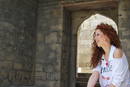 Pastora Soler en Bak&uacute;, en el Palacio de Shirvanshah.