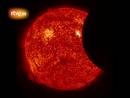 Ir al Video&nbsp;Un eclipse de Sol desde el espacio
