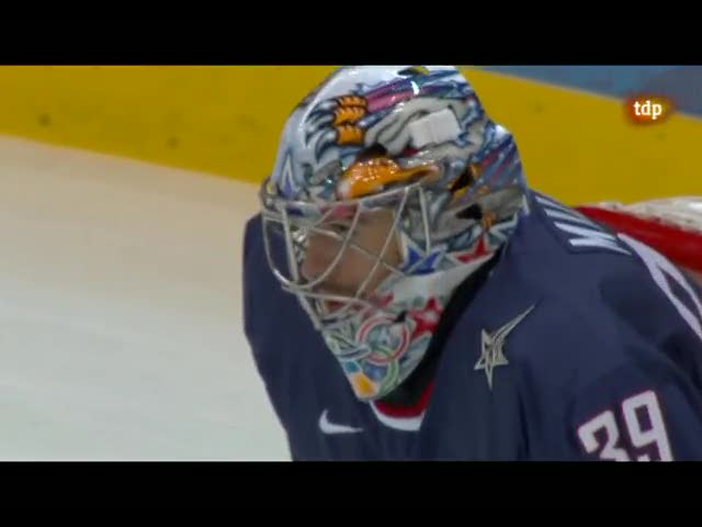 Hockey (m). Semifinal EEUU 6-1 Finlandia