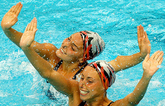 Mengual y Andrea, segundas en sincronizada