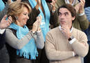 La presidenta de la Comunidad de Madrid, Esperanza Aguirre y el expresidente del Gobierno Jos&eacute; Mar&iacute;a Aznar, en Las Rozas