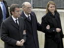 El presidente de la Xunta, Alberto N&uacute;&ntilde;ez Feij&oacute;o; N&uacute;&ntilde;ez Feijoo; el expresidente de la Xunta Gerardo Fern&aacute;ndez Albor y la presidenta de Castilla-La Mancha y secretaria general del PP, Mar&iacute;a Dolores de Cospedal.