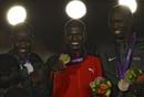 La entrega de medallas de la marat&oacute;n masculina