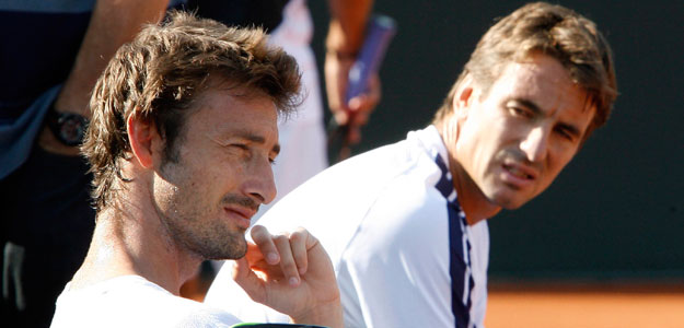 Los jugadores del equipo espa&ntilde;ol de Copa Davis Tommy Robredo