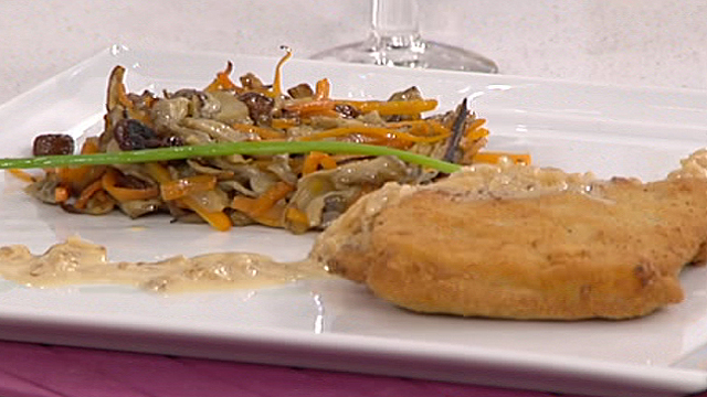 Saber cocinar - Escalopines rellenos de jam&oacute;n y queso 