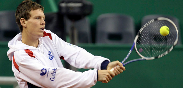 El checo Thomas Berdych, durante el entrenamiento