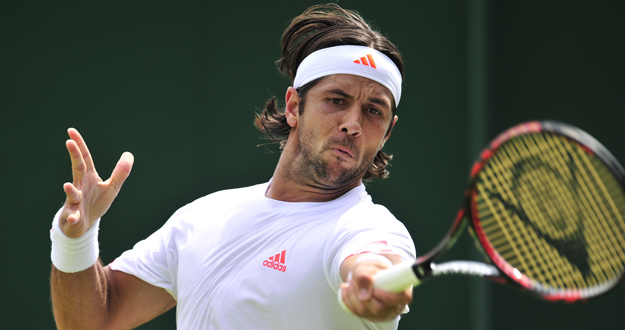 El espa&ntilde;ol Fernando Verdasco durante su partido frente a Jimmy Wang.