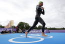 El espa&ntilde;ol Javier G&oacute;mez Noya compite en la prueba de triatl&oacute;n de los Juegos Ol&iacute;mpicos de Londres.