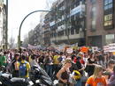 Los estudiantes, en plena manifestaci&oacute;n contra Bolonia
