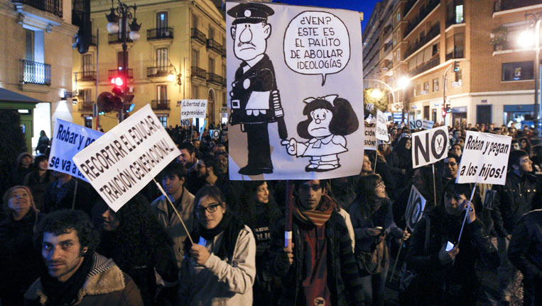 Los estudiantes valencianos vuelven a manifestarse por los recortes en educación