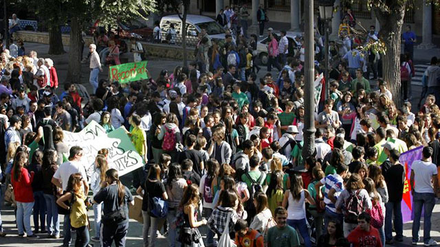 Los estudiantes de Secundaria se suman a las huelgas convocadas