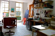 Uno de los estudios para artistas que se pueden alquilar a trav&eacute;s de la web del The Invisible Dog Art Center.