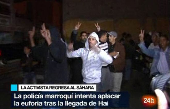 Euforia en El Aai&uacute;n tras la llegada de Aminatu