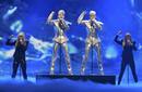 Jedward of Ireland perform their song 