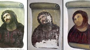 Ver v&iacute;deo  'Expertos intentar&aacute;n restaurar el Ecce Homo "destrozado" por una anciana'