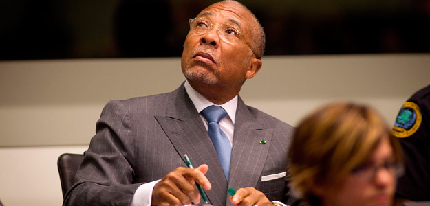 El expresidente de Liberia, Charles Taylor, durante la sesión del juicio en el Tribunal Especial para Sierra Leona El expresidente de Liberia, Charles Taylor, durante la sesión del juicio en el Tribunal Especial para Sierra Leona
