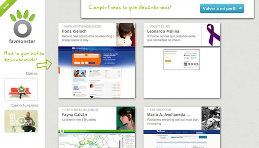 Favmonster, un servicio online para guardar y compartir enlaces de Internet