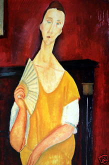 "La femme &agrave; l'&eacute;ventail", de Am&eacute;d&eacute;o Modigliani.