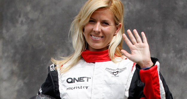 File photo of Marussia Formula One test driver Maria de Villota of Spain