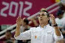 El seleccionador espa&ntilde;ol Sergio Scariolo durante la final de baloncesto masculino de los Juegos Ol&iacute;mpicos de Londres.