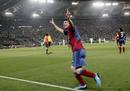 Messi ha sido uno de los m&aacute;s aclamados por la afici&oacute;n cul&eacute; presente en el Ol&iacute;mpico de Roma.