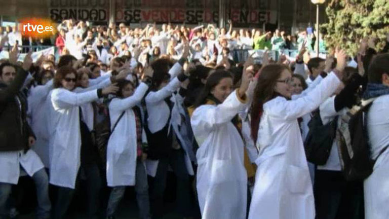 'Flashmob' para defender la Sanidad Pública