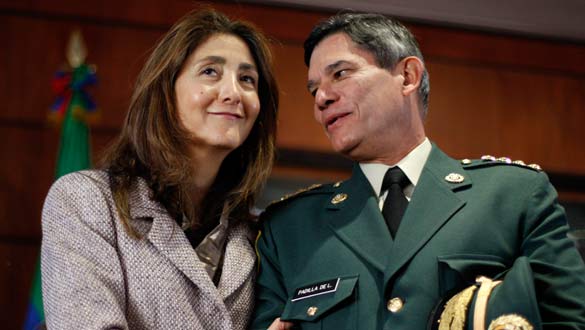 Former FARC hostage, French-Colombian Betancourt, talks with Commander of the Armed Forces General Padilla after a ceremony for the two-year anniversary of "Operation Jaque", at a military school in Bogota Former FARC hostage, French-Colombian Betancourt, talks with Commander of the Armed Forces General Padilla after a ceremony for the two-year anniversary of "Operation Jaque", at a military school in Bogota