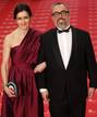 Spanish director and President of the Spanish Film Academy de la Iglesia and Spains Culture Minister Gonzalez-Sinde pose at Madrids Royal Theatre