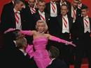 Fotograma de Marilyn Monroe en Los caballeros las prefieren rubias, 1953.