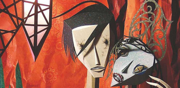 Fragmento de una ilustración del relato 'Esquirla', del libro 'Pentagonía', de Jack Mircala Fragmento de una ilustración del relato 'Esquirla', del libro 'Pentagonía', de Jack Mircala