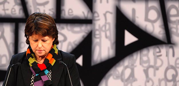 French Socialist Party member Aubry delivers speech during final day of the French Socialist Party National Congress in Reims