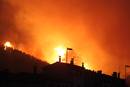 El fuego cerca poblaci&oacute;n de La Jonquera