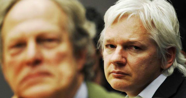 El fundador de Wikileaks, Julian Assange, durante una conferencia en la Universidad de Londres