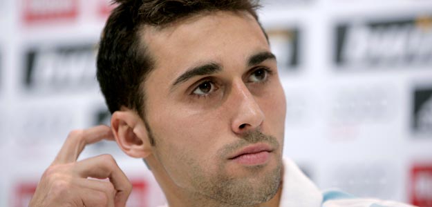 &Aacute;lvaro Arbeloa, defensa internacional del Real Madrid, durante la rueda de prensa