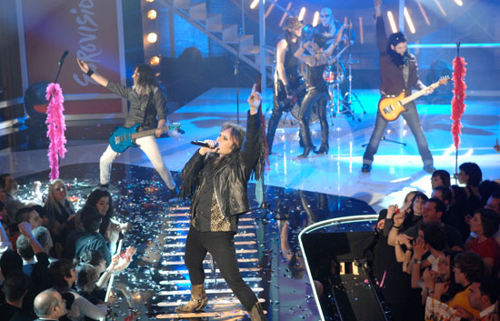 Eurovisi&oacute;n 2009 - Gala 2 - Actuaci&oacute;n de Leather Boys