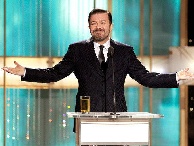 Ricky Gervais protagonista de la gala de entrega de los Globos de Oro