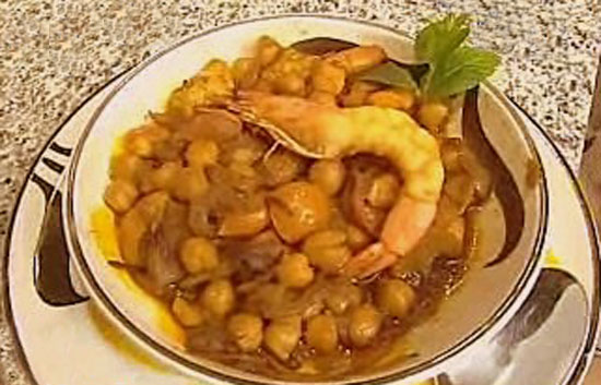 Espa&ntilde;a Directo - Garbanzos con langostinos