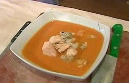Espa&ntilde;a Directo - Gazpacho con frutos de mar
