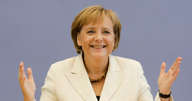 La canciller Merkel, durante una conferencia de prensa en Berl&iacute;n.