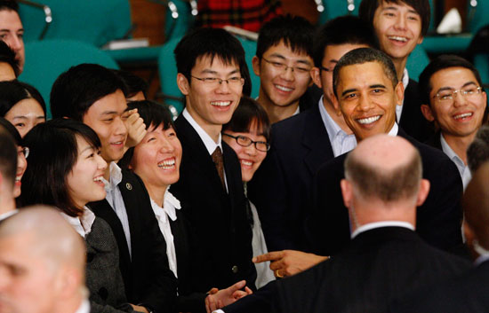 La gira asi�tica de Obama le lleva a China