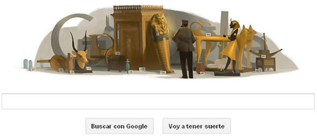 El 'doodle' de Google rinde homenaje al arque&oacute;logo y egipt&oacute;logo Howard Carter