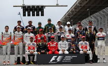 Fotografía oficial de los pilotos antes del GP de Brasil