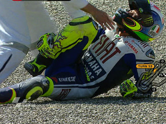 Ca&iacute;da grave de Valentino en los entrenamientos