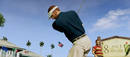 Uno de los personajes disfruta jugando al golf en uno de los campos de la ciudad de Los Santos, inspirada en Los &Aacute;ngeles (California, EE.UU.)