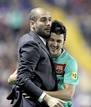 Guardiola y Villa festejan la tercera liga de la era Guardiola